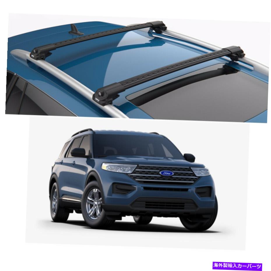 ルーフキャリア タートルルーフラック、2個のクロスバーブラックカラーフォードエクスプローラーVI 2020-2021-2022 Turtle Roof Rack, 2 PCS Cross Bars Black Color Ford Explorer VI 2020-2021-2022【並行輸入品】