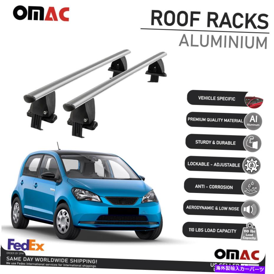 ルーフキャリア 銀の滑らかなルーフラッククロスバー荷物キャリアシートMII 5ドア2012-2022 Silver Smooth Roof Rack Cross Bar Luggage Carrier For Seat Mii 5 Door 2012-2022【並行輸入品】｜Us Custom Parts Shop USDM
