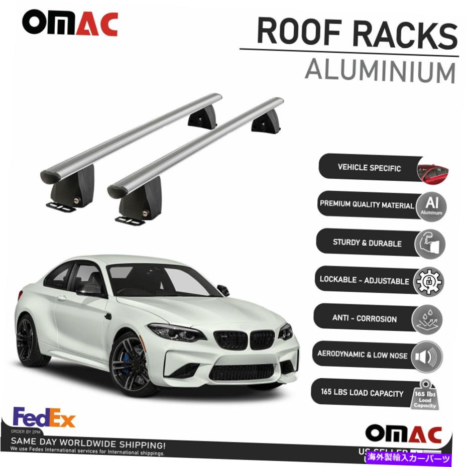 ルーフキャリア シルバー固定点クロスバールーフラックキャリアレール2 PC。 BMW M2 2018-2022の場合 Silver Fixed Point Cross Bar Roof Rack Carrier Rail 2 Pcs. For BMW M2 2018-2022【並行輸入品】｜Us Custom Parts Shop USDM