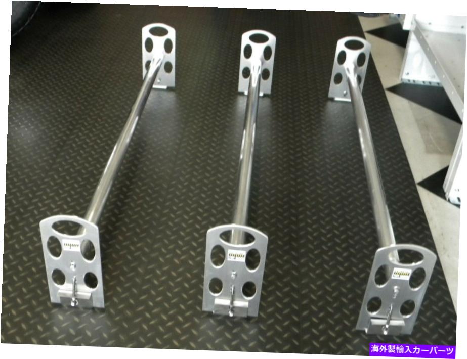 ルーフキャリア はしご停留所のアルミニウム3バーラッダーラック、GMとFord Eシリーズのバンに適合します ALUMINUM 3 BAR LADDER RACK with LADDER STOPS, Fits GM and Ford E Series Vans【並行輸入品】｜Us Custom Parts Shop USDM