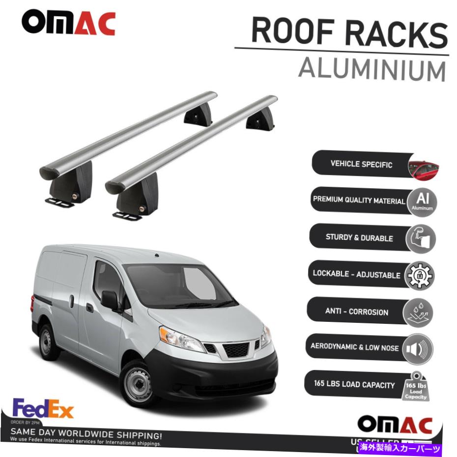 ルーフキャリア 日産NV200 2013-2021用シルバー固定点クロスバールーフラックキャリアレール Silver Fixed Point Cross Bar Roof Rack Carrier Rail For Nissan NV200 2013-2021【並行輸入品】
