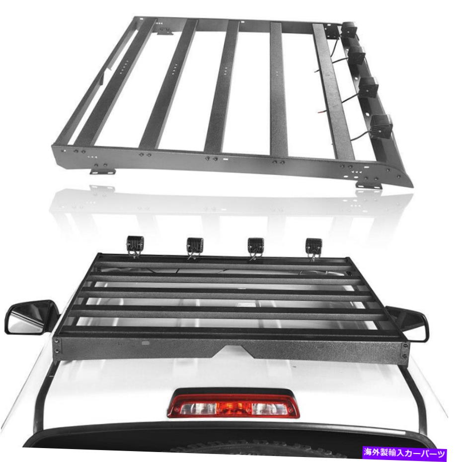 ルーフキャリア トヨタツンドラ2014-2021 4ドアの4倍のLEDスポットライト付きルーフラック手荷物キャリア Roof Rack Baggage Carrier w/4x LED Spotlights For Toyota Tundra 2014-2021 4 door【並行輸入品】|Us Custom Parts Shop USDM