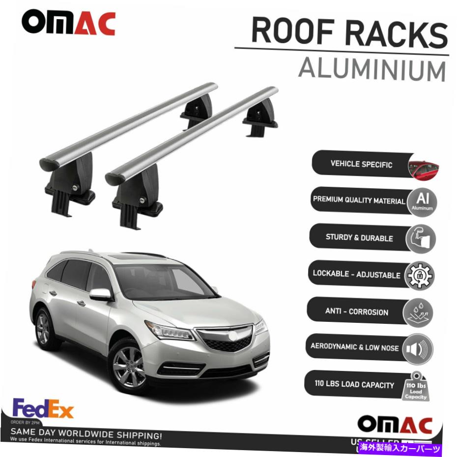 ルーフキャリア 滑らかなルーフラッククロスバー荷物キャリア2 PCS Acura MDX 2014-2021用シルバー Smooth Roof Rack Cross Bar Luggage Carrier 2 Pcs Silver For Acura MDX 2014-2021【並行輸入品】｜Us Custom Parts Shop USDM