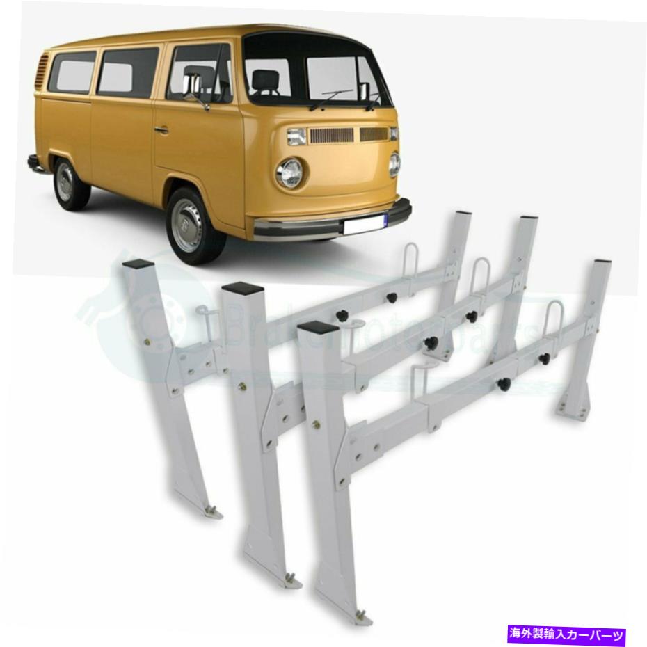 ルーフキャリア 耐久性のあるトップバン3バーラダーフィットシボレーエクスプレスGMCルーフラックスチールレール Durable Top Van 3-bar Ladder Fits Chevrolet Express GMC Roof Rack Steel Rails【並行輸入品】