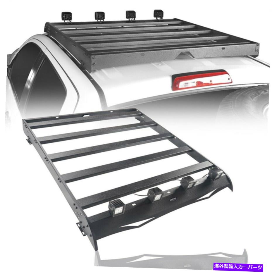 ルーフキャリア テクスチャブラックスチールルーフカーゴラックレールバーバスケットフィット14-21ツンドラクルーマックス Textured Black Steel Roof Cargo Rack Rail Bar Basket Fit 14-21 Tundra Crewmax【並行輸入品】|Us Custom Parts Shop USDM