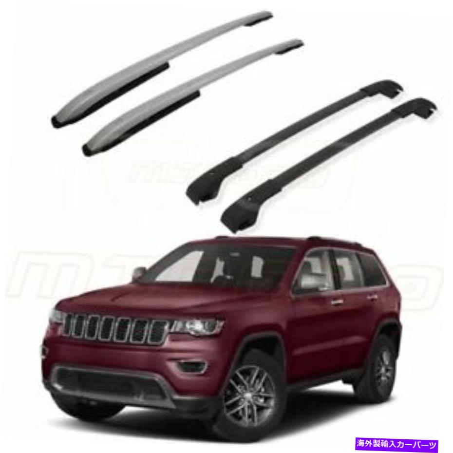 ルーフキャリア 2015-2020の4x 4x For 2015-2020 Jeep Renegade Blk Top Roof Rack Cross Bar Rail Como Aluminum【並行輸入品】