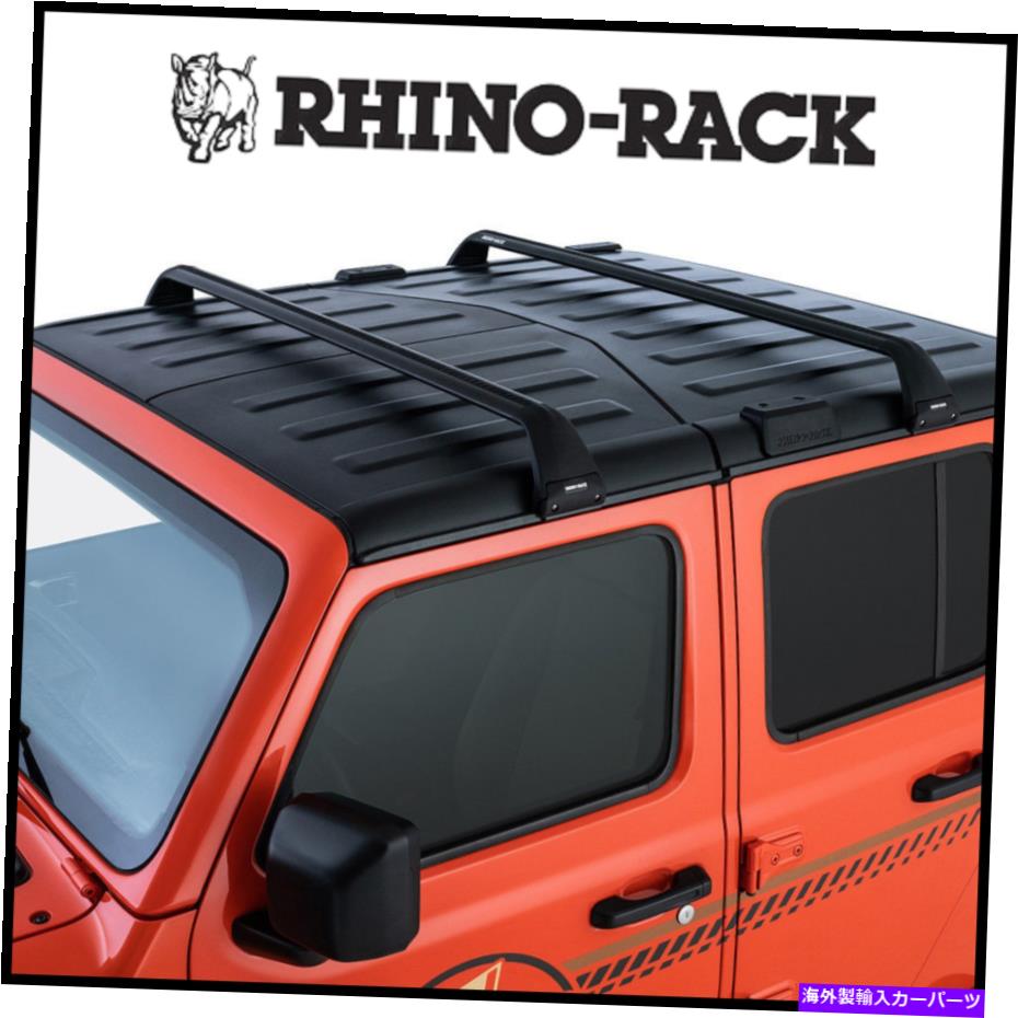 ルーフキャリア Rhino-rack Vortex sg Black2バールーフラックフィット07-18ジープラングラーJKハードトップ Rhino-Rack Vortex SG Black 2 Bar Roof Rack Fits 07-18 Jeep Wrangler JK Hard Top【並行輸入品】