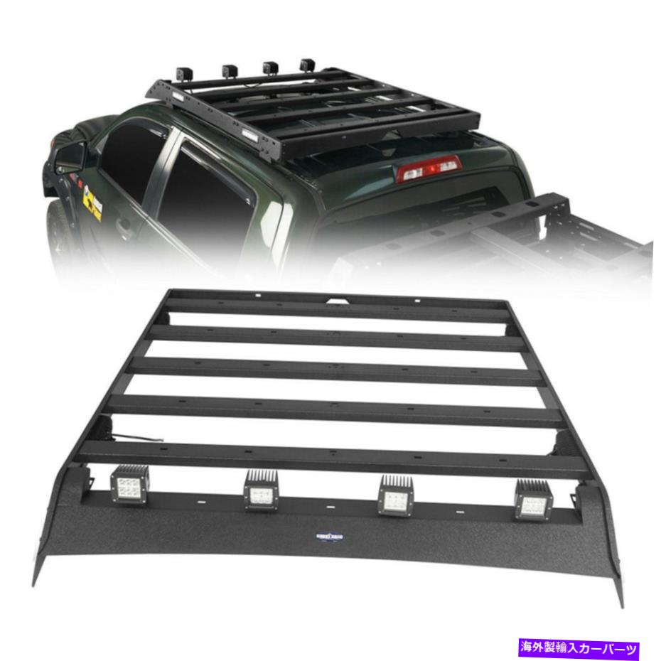 ルーフキャリア トヨタ・ツンドラのためのライト付きスチールルーフラック荷物荷物キャリア07-13クルーマックス Steel Roof Rack Luggage Cargo Carrier w/ Light for Toyota Tundra 07-13 Crewmax【並行輸入品】