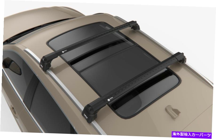 ルーフキャリア アウディQ5（8R）2008-2017のためのタートルブラックエアv2ルーフレールラッククロスバー Turtle Black Air V2 Roof Rail Racks Cross Bar for Audi Q5 (8R) 2008-2017【並行輸入品】｜Us Custom Parts Shop USDM