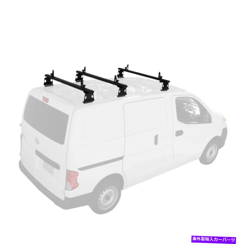 ルーフキャリア 2014オントランジットコネクトブラック用の3つのクロスバー貨物バンルーフラック。 3 Cross Bars Cargo Van Roof Racks for 2014-On Transit Connect-Black.【並行輸入品】