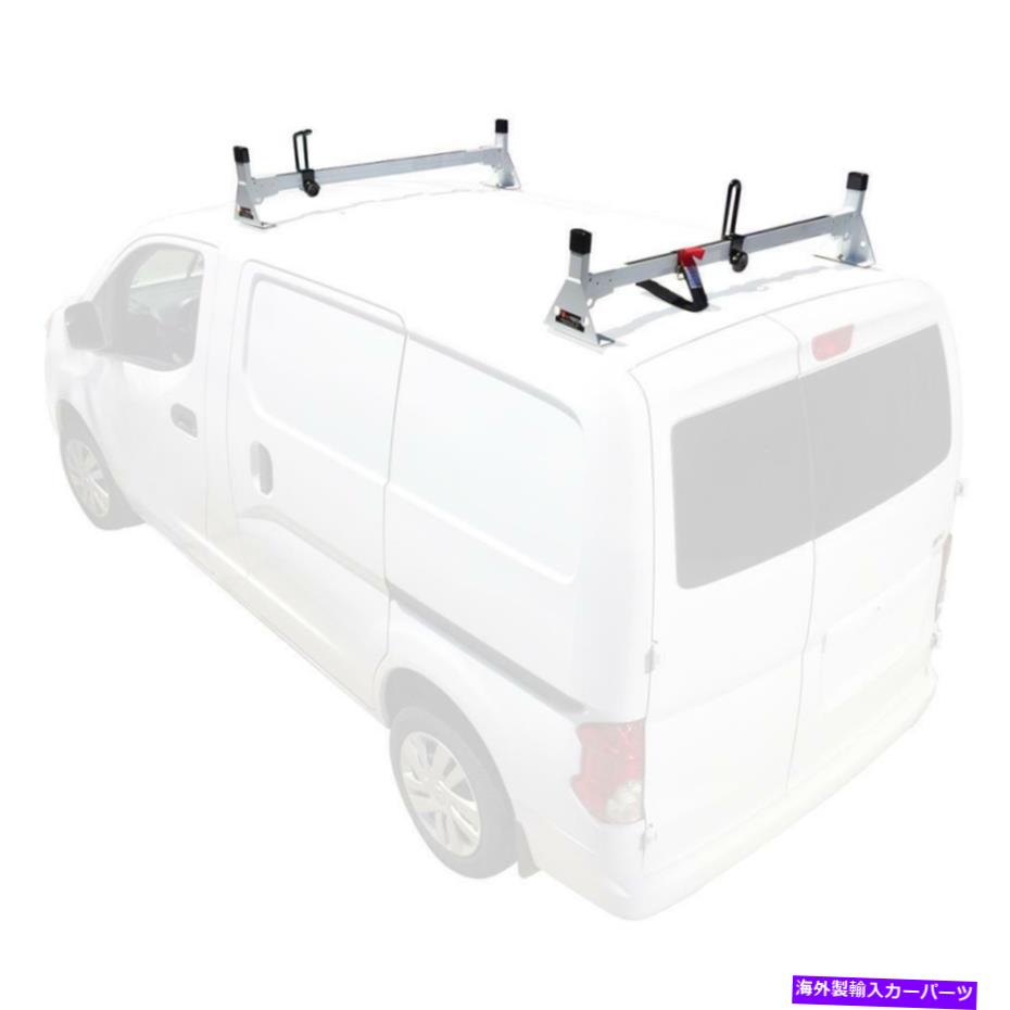 ルーフキャリア Vantech H1 2バースチールラダールーフラックシステム。フィット：日産NV200ホワイト Vantech H1 2-Bar Steel Ladder Roof Rack System. Fits: Nissan NV200 White【並行輸入品】