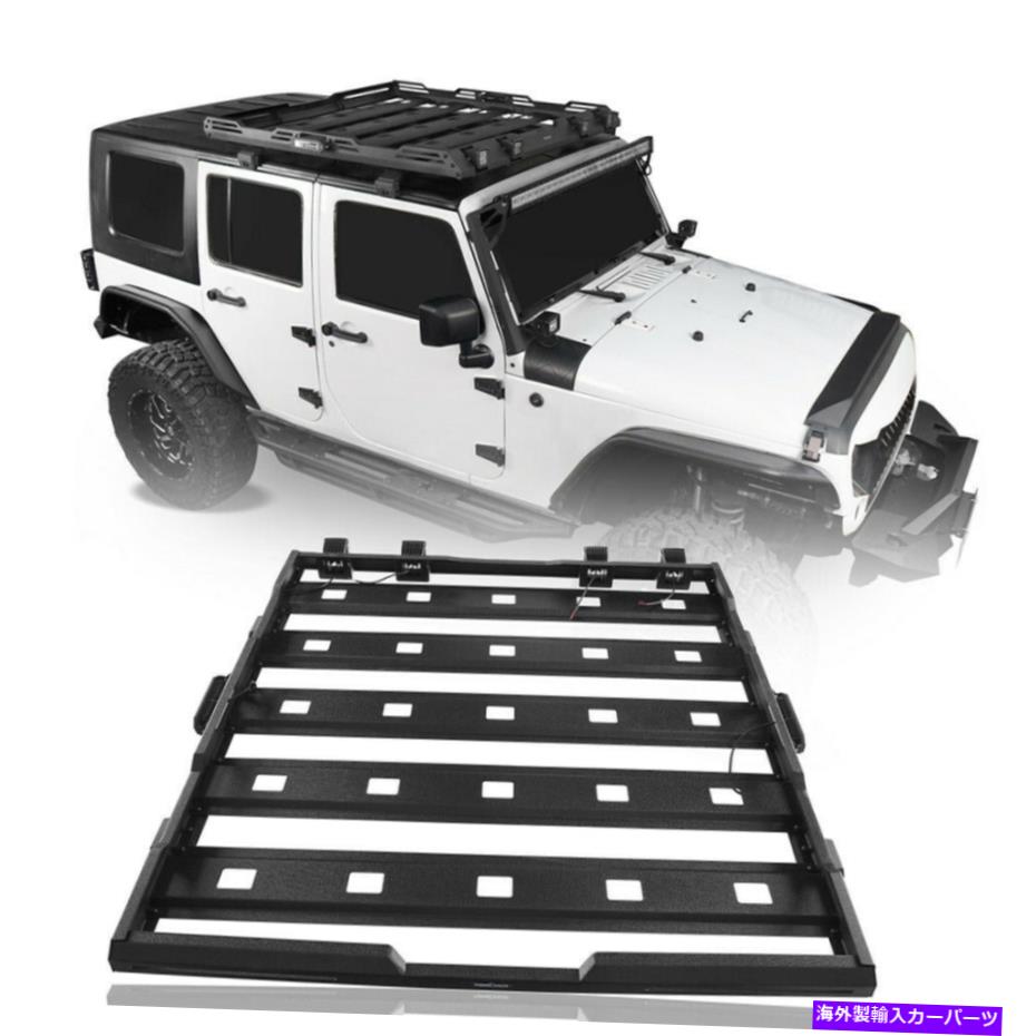 【楽天市場】ルーフキャリア 高品質のスチールルーフラック貨物キャリアフィットジープラングラーJK 0718 4DRハードトップ High