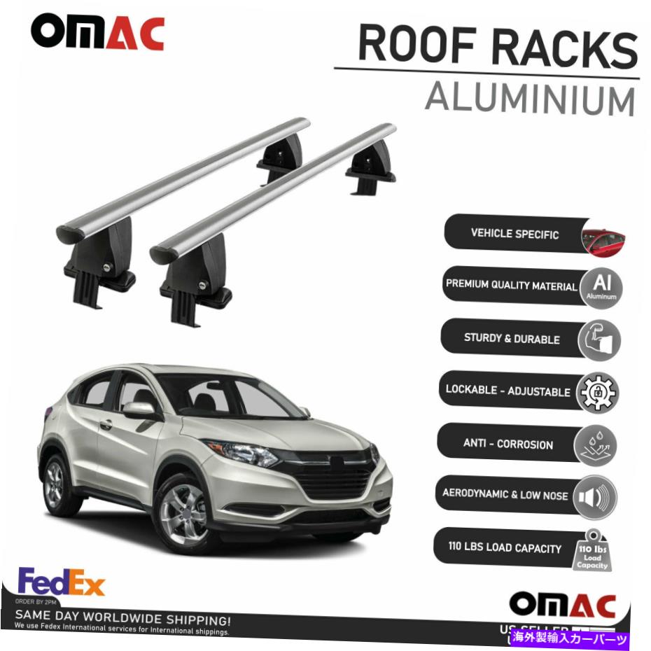 ルーフキャリア シルバースムーズトップルーフラッククロスバー荷物キャリアホンダHR-V 2016-2022 Silver Smooth Top Roof Rack Cross Bar Luggage Carrier For Honda HR-V 2016-2022【並行輸入品】