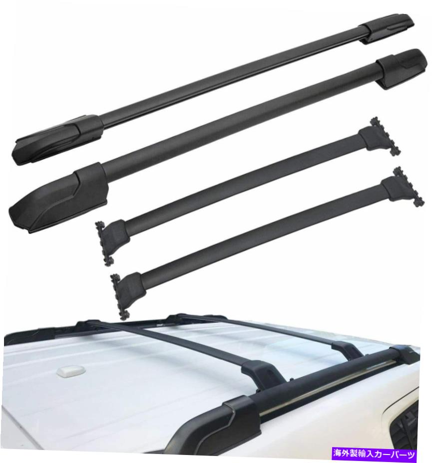 ルーフキャリア 4PCSルーフレールラッククロスバークロスバーキャリアフィットホンダパイロット2009-2015 4Pcs Roof Rail Racks Cross Bars Crossbars Carrier Fits for Honda Pilot 2009-2015【並行輸入品】