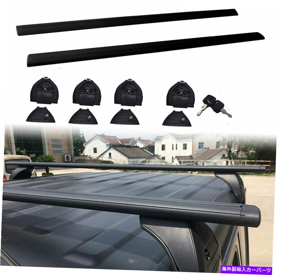 ルーフキャリア ラングラーのためのルーフラッククロスバー荷物jk ??Jl無制限2/4ドア2007-20 Roof Rack Cross Bars Luggage Rails for Wrangler JK JL Unlimited 2/4 Door 2007-20【並行輸入品】
