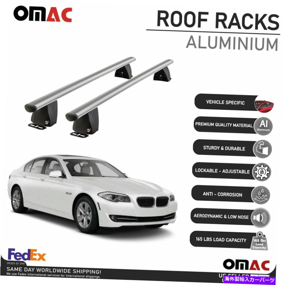 ルーフキャリア BMW 5シリーズセダン2011-2016の固定点クロスバールーフラックキャリアレール Fixed Point Cross Bar Roof Rack Carrier Rail For BMW 5 Series Sedan 2011-2016【並行輸入品】