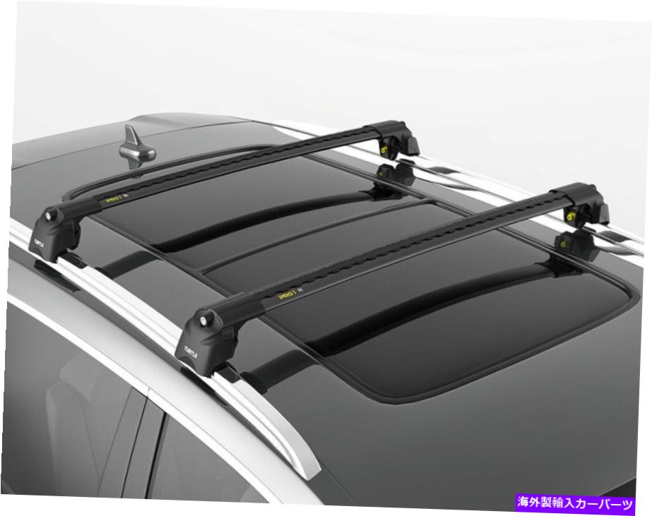 ルーフキャリア タートルブラックエアV2ルーフラッククロスバーフォルクスワーゲンティグアンMKII 2017-2023 Turtle Black Air V2 Roof Rack Cross Bar for Volkswagen Tiguan MKII 2017-2023【並行輸入品】