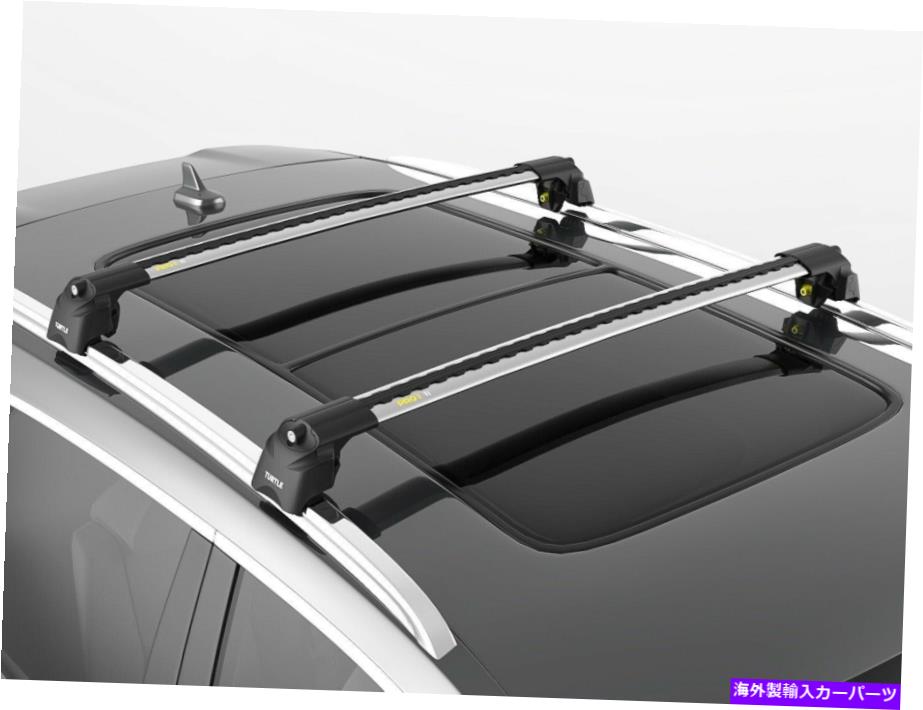 ルーフキャリア タートルシルバーエア2ルーフレールラックフォードエスケープSUV 2020-2021-2022用クロスバー Turtle Silver Air 2 Roof Rail Racks Cross Bar for Ford Escape SUV 2020-2021-2022【並行輸入品】