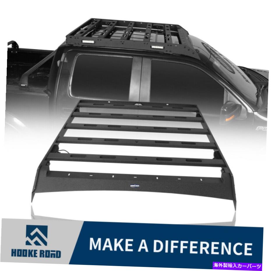 ルーフキャリア フックロードトップルーフラッククロスバーW/LEDライトフィットF150 09-14＆ラプタースーパークルー Hooke Road Top Roof Rack Cross Bar w/Led Light Fit F150 09-14& Raptor Super crew【並行輸入品】