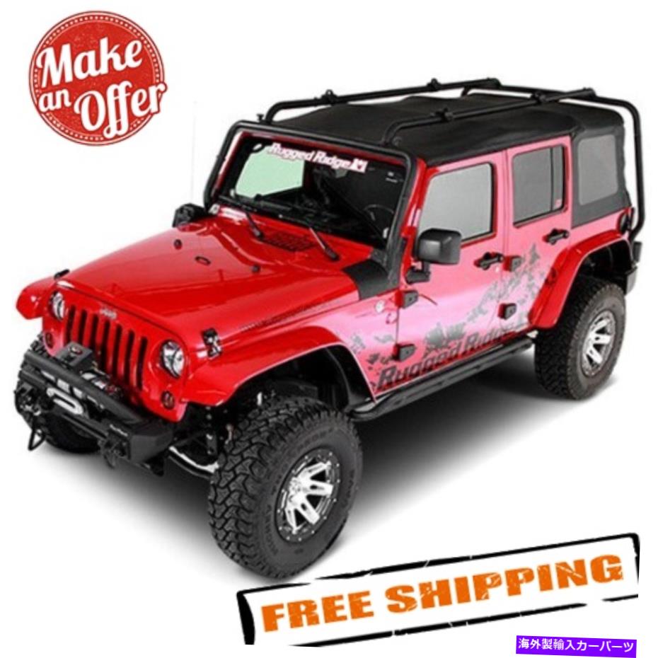 ルーフキャリア 頑丈なリッジ11703.02シェルパルーフラック Rugged Ridge 11703.02 Sherpa Roof Rack【並行輸入品】
