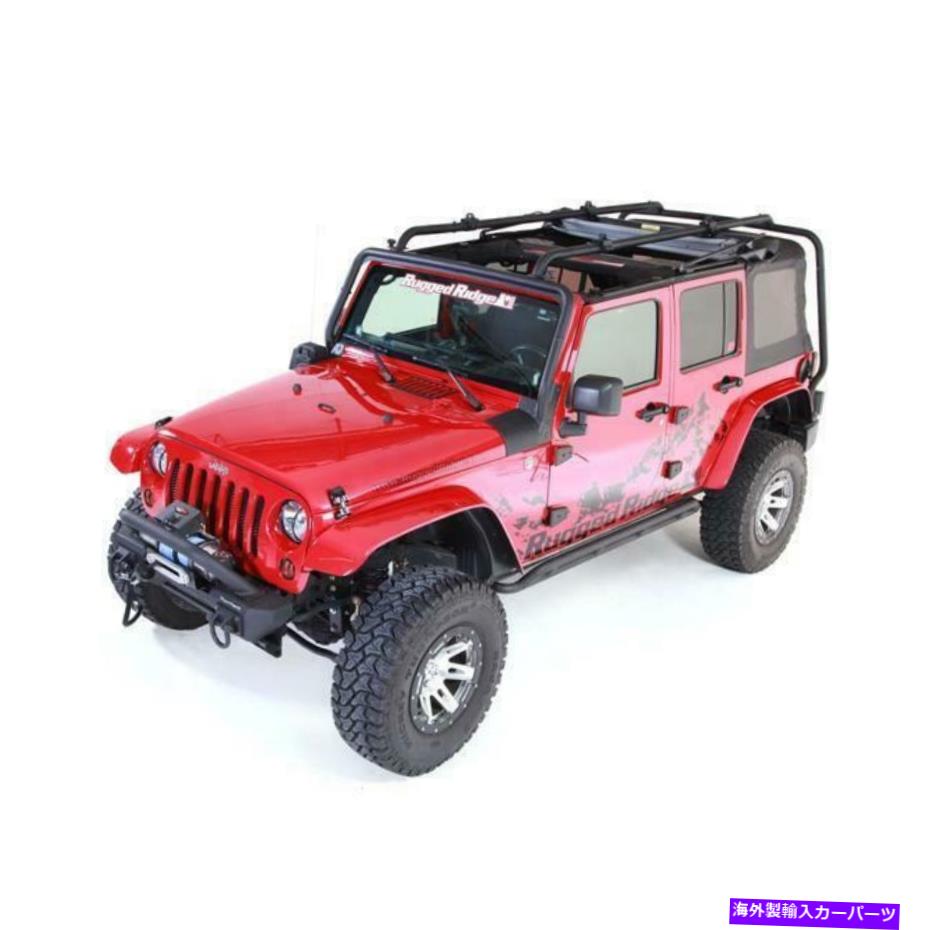 ルーフキャリア 07-16の頑丈なリッジシェルパルーフラックジープラングラー無制限JK 4 DR 11703.02 Rugged Ridge Sherpa Roof Rack For 07-16 Jeep Wrangler Unlimited JK 4 DR 11703.02【並行輸入品】