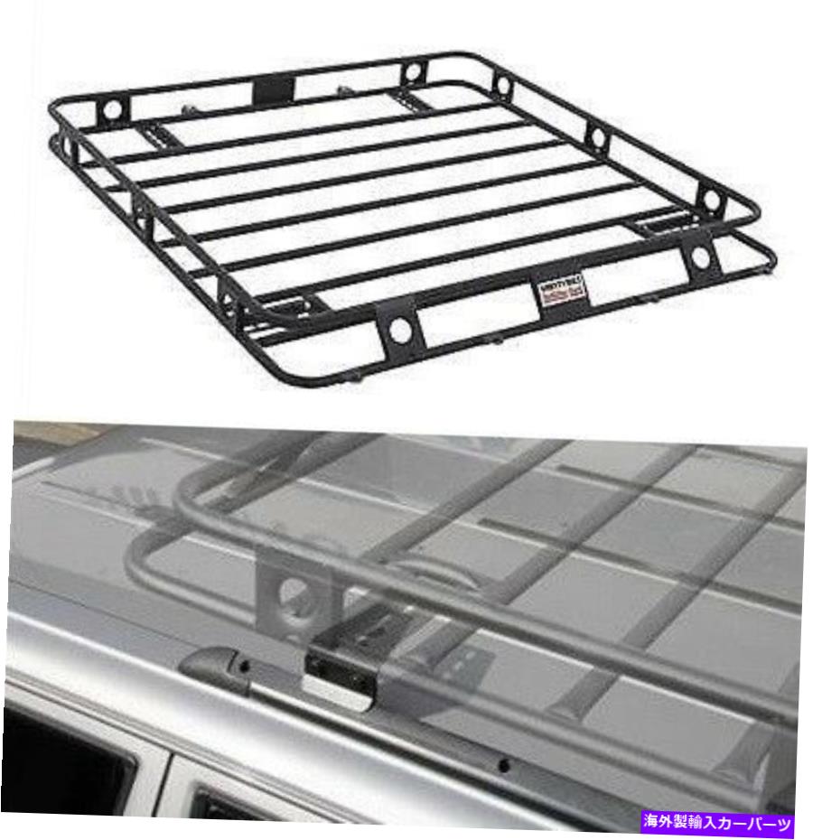ルーフキャリア 07-15用のブラケット付きSmittybiltのディフェンダー溶接ルーフラック Smittybilt Defender Welded Roof Rack w/Bracket for 07-15 Jeep Wrangler JK 4-Door【並行輸入品】