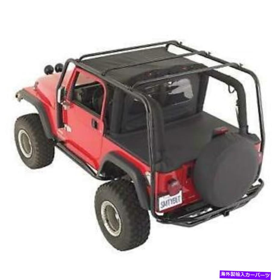 ルーフキャリア 04-06ラングラーLJ 300 lb定格blkテクスチャー76715のSmittybiltSRCルーフラック Smittybilt SRC Roof Rack for 04-06 Wrangler LJ 300 Lb Rating BLK Textured 76715【並行輸入品】