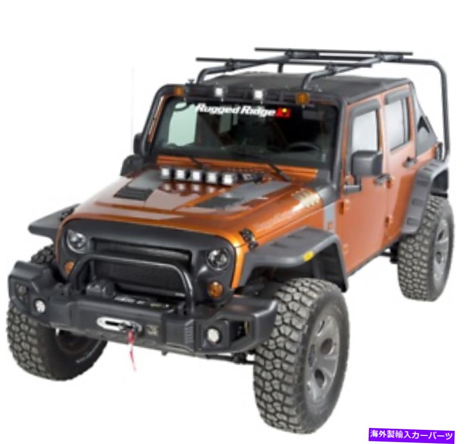 ルーフキャリア 07-18用のOmix SherpaルーフラックキットジープラングラーJKU、4ドア＃11703.22 Omix Sherpa Roof Rack Kit for 07-18 Jeep Wrangler JKU, 4 Door # 11703.22【並行輸入品】