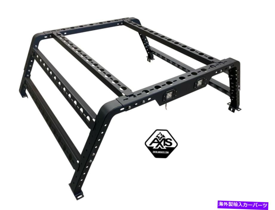 ルーフキャリア 陸地軸ユニバーサルトラックベッドラックルーフトップテント付きLEDライト5 ' Overland AXIS Universal Truck Bed Rack ROOF TOP TENT with LED Lights 5'【並行輸入品】
