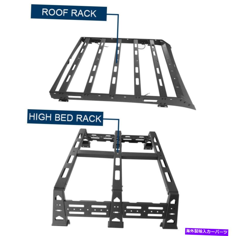 ルーフキャリア スチールブラックルーフラック +ハイベッドラックブラケットコンボ09-14フォードF150テクスチャ Steel Black Roof Rack + High Bed Rack Bracket Combo For 09-14 Ford F150 Texture【並行輸入品】