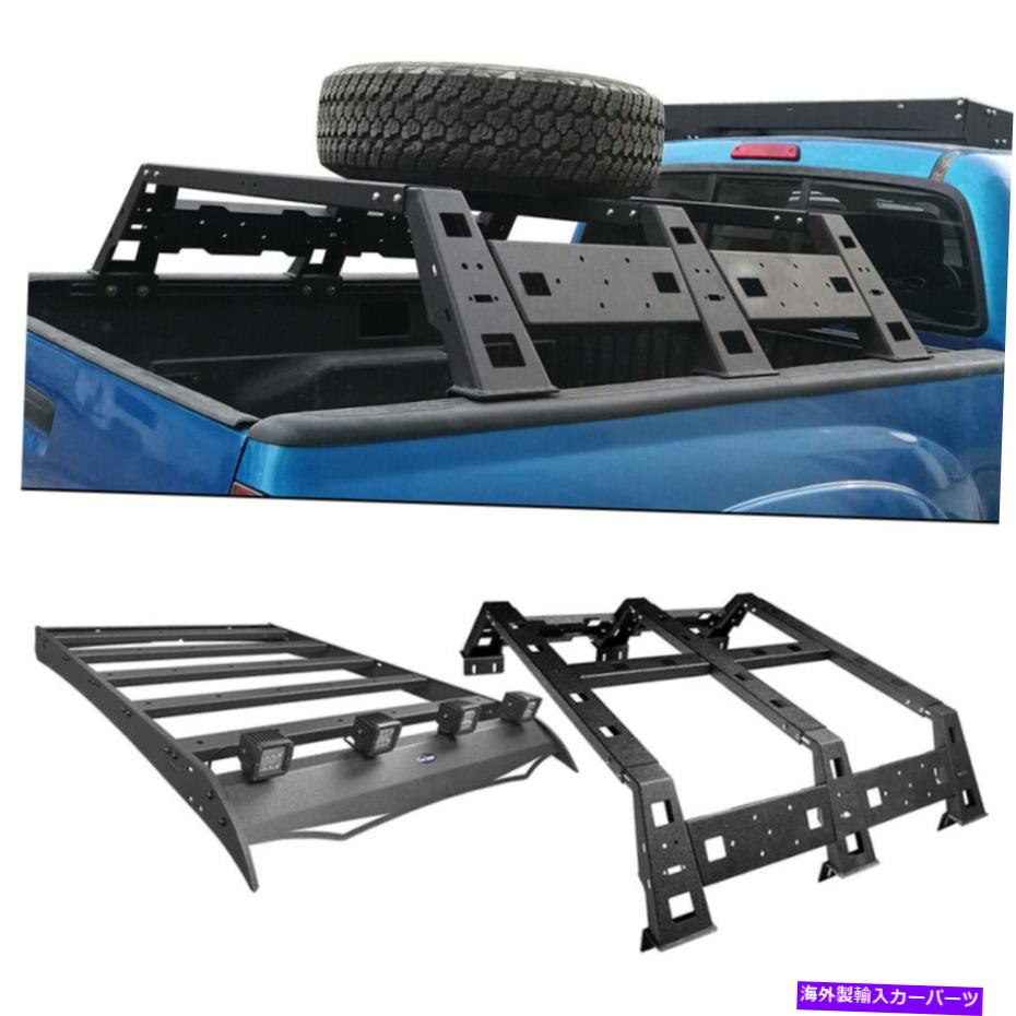 ルーフキャリア オーバーランドルーフカーゴラックキャリア+ベッドクロスバーコンボフィットトヨタタコマ05-22 Overland Roof Cargo Rack Carrier+ Bed Cross Bar Combo Fit Toyota Tacoma 05-22【並行輸入品】|Us Custom Parts Shop USDM