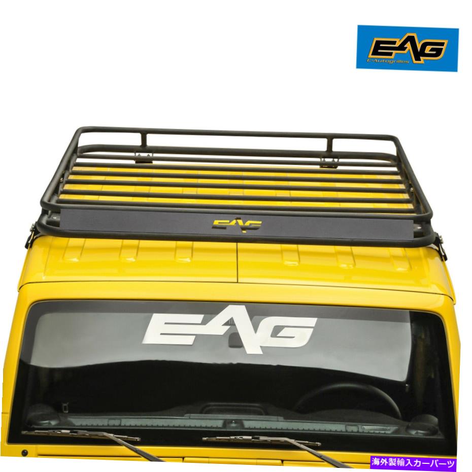 ルーフキャリア EAGフィット07-18ラングラーJKルーフラック貨物バスケット付き風力発電 EAG Fits 07-18 Wrangler JK Roof Rack Cargo Basket W/ Wind Deflector【並行輸入品】