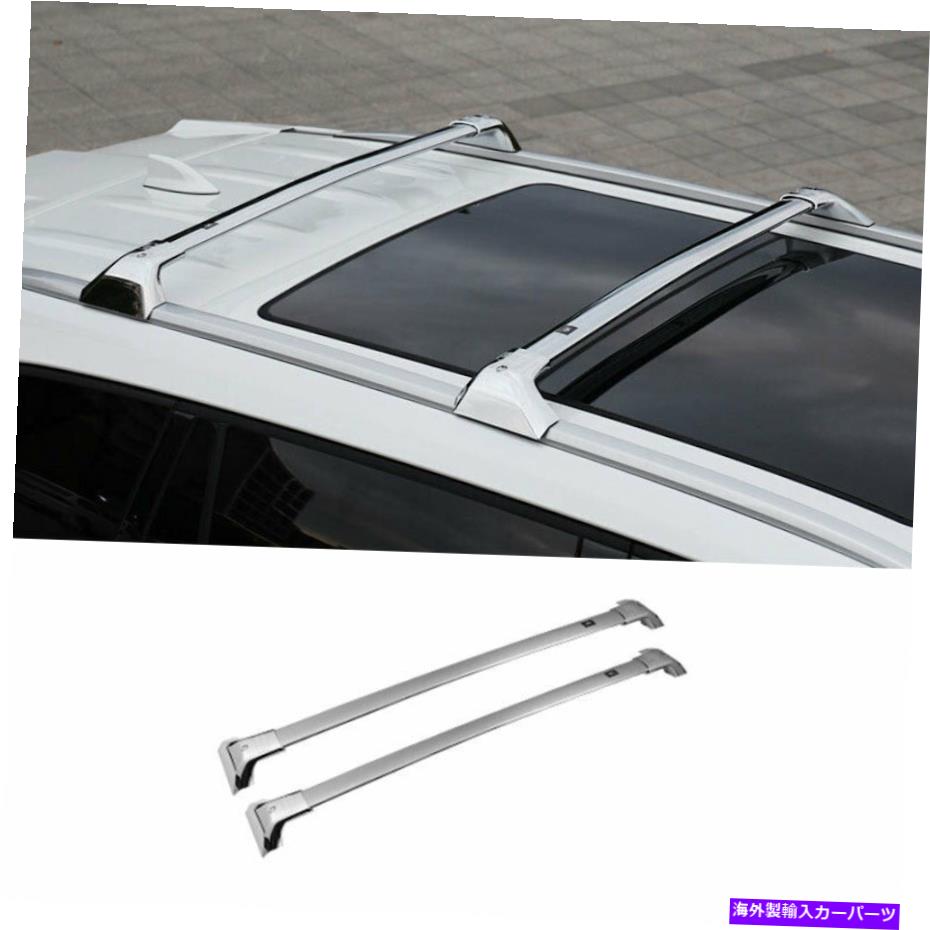 ルーフキャリア トヨタハイランダー2020-2022のクロムエクステリアトップルーフカーゴラッククロスバー Chrome Exterior Top Roof Cargo Rack Cross Bars For Toyota Highlander 2020-2022【並行輸入品】