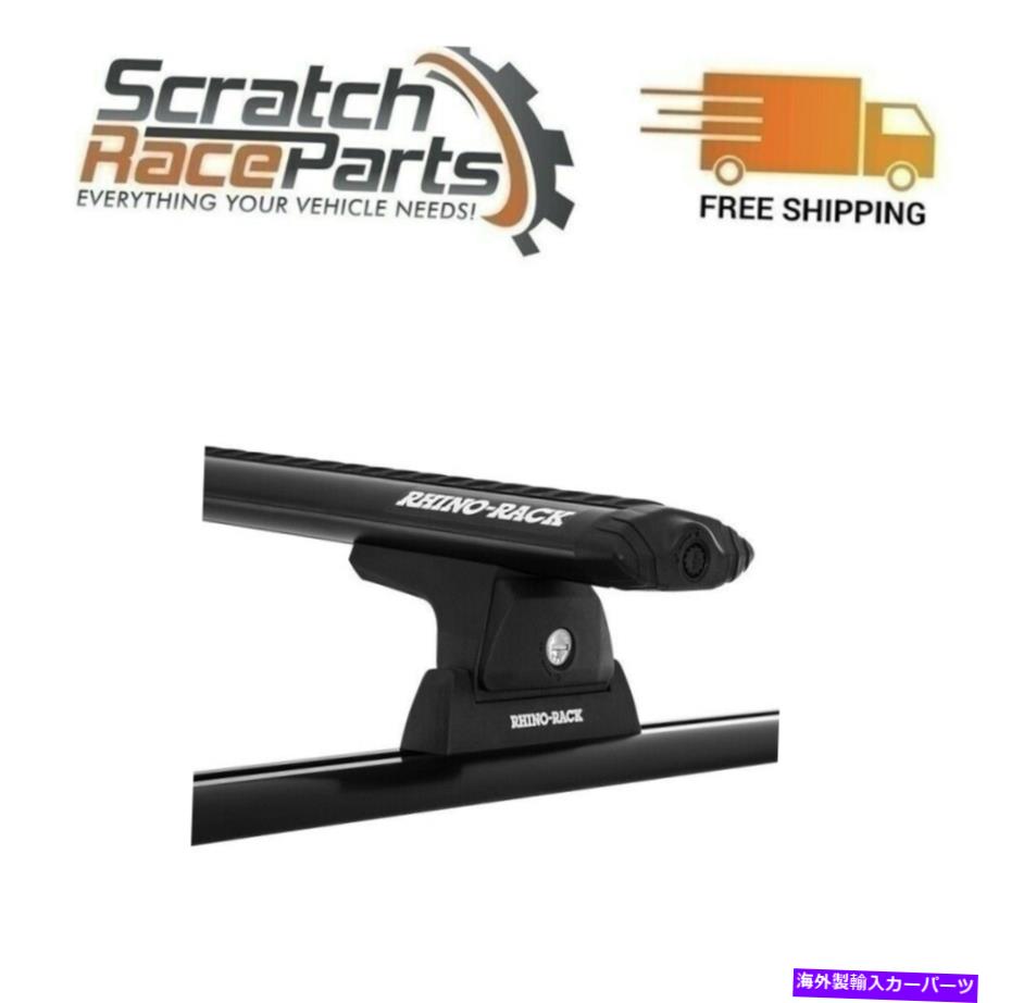 ルーフキャリア Rhino Rack Vortex Trackmount Black2 Tundra 4dr 07-20 Ja8129用のバールーフラック Rhino Rack Vortex Trackmount Black 2 Bar Roof Rack For Tundra 4dr 07-20 JA8129【並行輸入品】