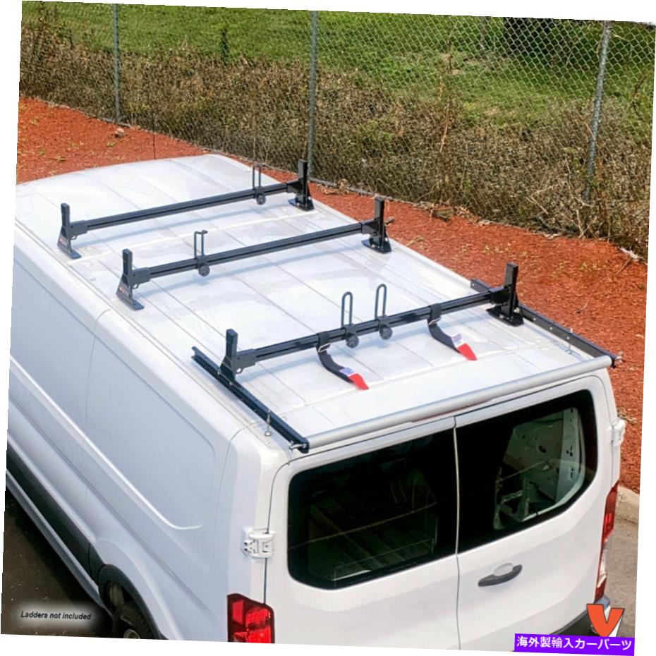ルーフキャリア H1 3バーアルミニウムラダールーフラックw/ローラーフィット：フォードトランジットロールーフ2015-on H1 3 Bar Aluminum Ladder Roof Rack w/Roller Fits: Ford Transit Low Roof 2015-On【並行輸入品】｜Us Custom Parts Shop USDM