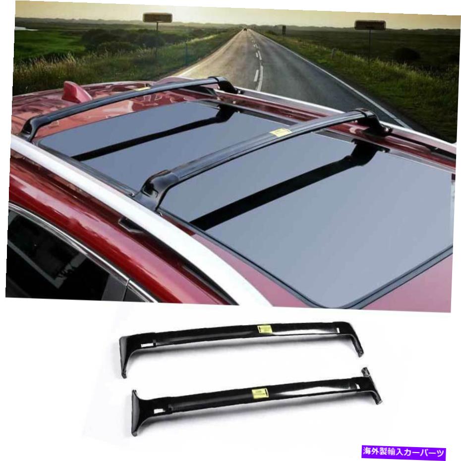 ルーフキャリア シボレーequinox 2018-21用ブラックアルミニウムトップルーフラック荷物キャリアレール Black Aluminum Top Roof Rack Luggage Carrier Rail For Chevrolet Equinox 2018-21【並行輸入品】