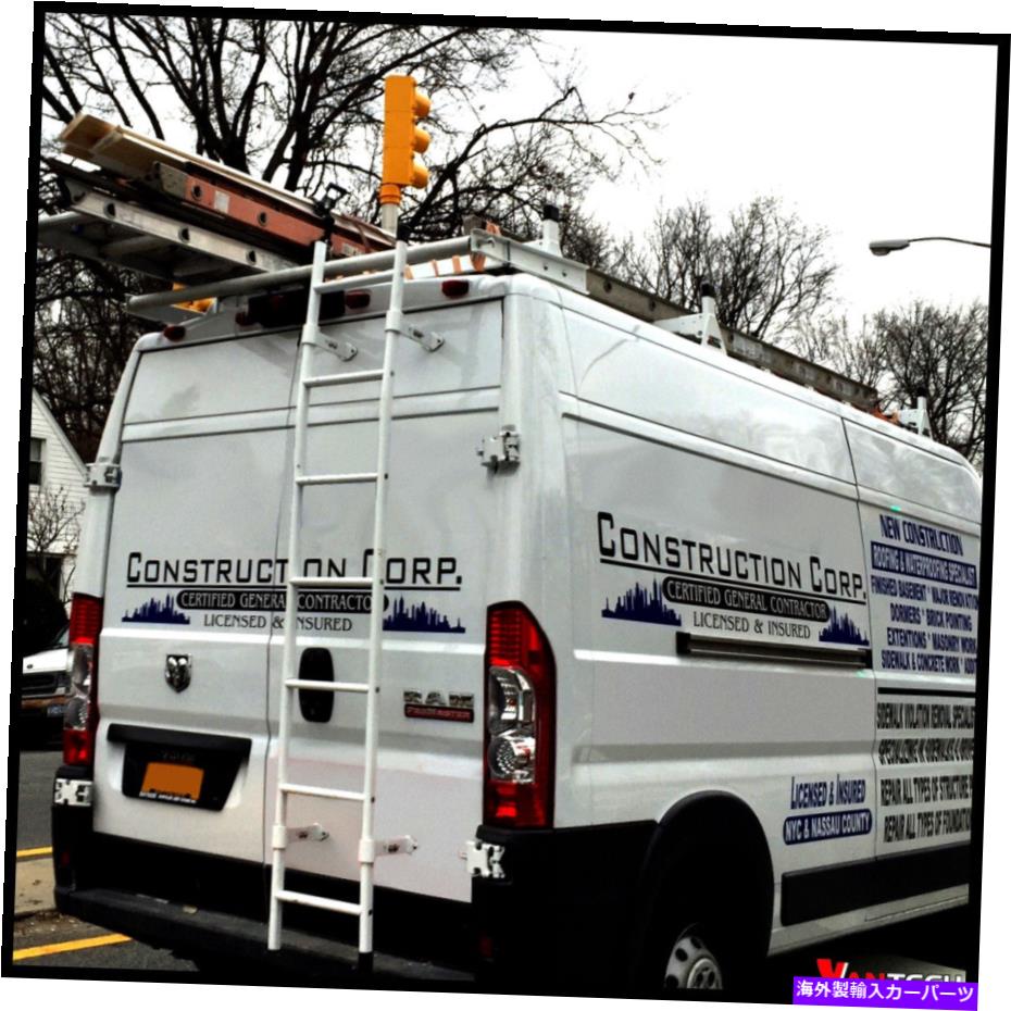 ルーフキャリア vantech 3バーホワイトスチールラダールーフラックシステムw/ローラーラムプロマスター Vantech 3 Bar White STEEL Ladder Roof Rack System w/ROLLER RAM ProMaster【並行輸入品】