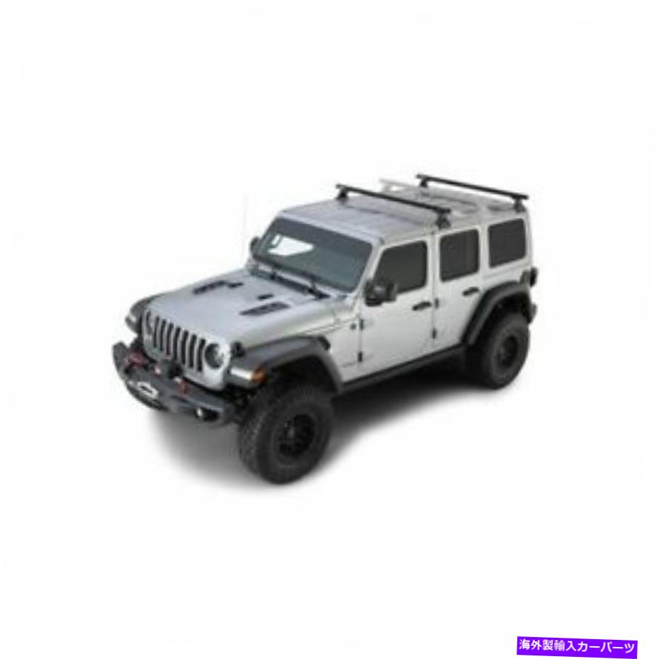 ルーフキャリア RhinoラックJB0884ヘビーデューティRLT600ブラック2バーバックボーンルーフラック Rhino Rack JB0884 Heavy Duty RLT600 Black 2 Bar Backbone Roof Rack For Jeep NEW【並行輸入品】