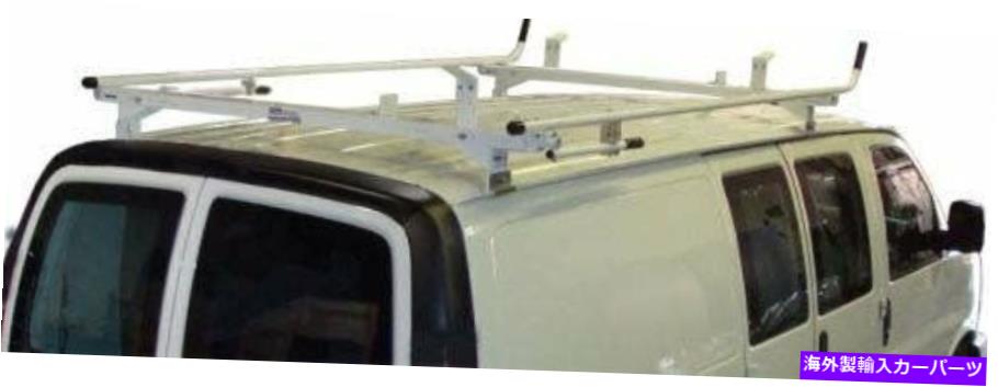 ルーフキャリア アルミニウムバンラダーラック-GMCサバナ、シボレーエクスプレス、ダブルロックダウン1996-2021 Aluminum Van Ladder Rack -GMC Savana, Chevy Express, Double Lock down 1996-2021【並行輸入品】