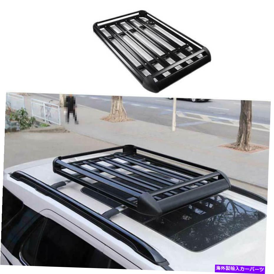 ルーフキャリア フォードエクスプローラー2011-2019ブラックスチールトップルーフラック荷物キャリアレール1PCS For Ford Explorer 2011-2019 Black Steel Top Roof Rack Luggage Carrier Rail 1PCS【並行輸入品】