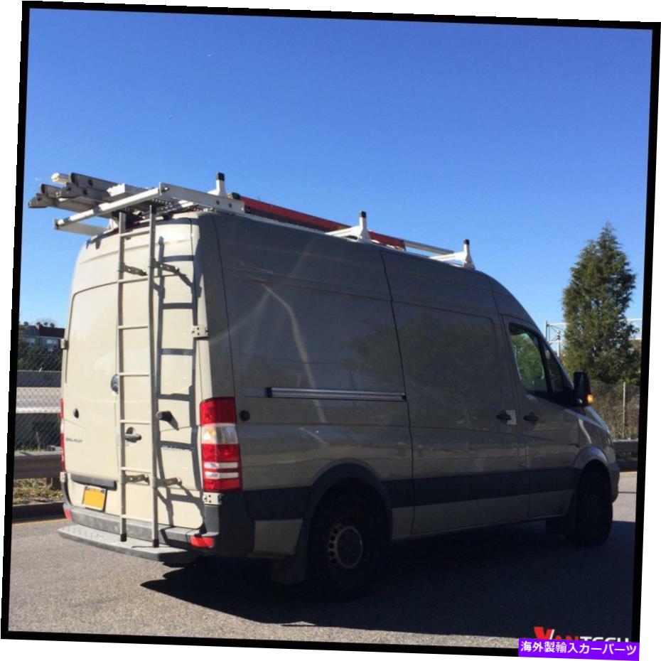 ルーフキャリア vantech 3バーシルバーアルミニウムラダールーフラックシステムw/ローラー（高い屋根） Vantech 3 Bar Silver ALUMINUM Ladder Roof Rack System w/ROLLER (HIGH ROOF)【並行輸入品】