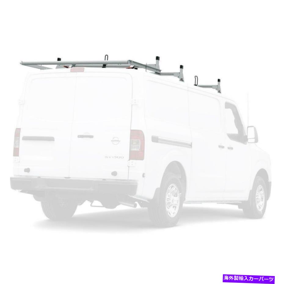 ルーフキャリア シルバーバンティックH1 3バーアルミニウムラダーラックw/日産NV貨物バン用ローラー Silver Vantech H1 3 Bar Aluminum Ladder Rack w/ ROLLER for Nissan NV Cargo Vans【並行輸入品】