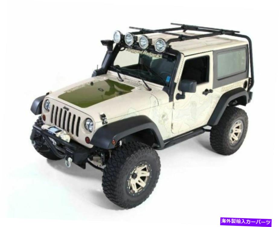 ルーフキャリア 頑丈なリッジシェルパルーフラックキット、2ドアフィット07-16ジープラングラーJK Rugged Ridge Sherpa Roof Rack Kit, 2-Door Fit 07-16 Jeep Wrangler JK【並行輸入品】