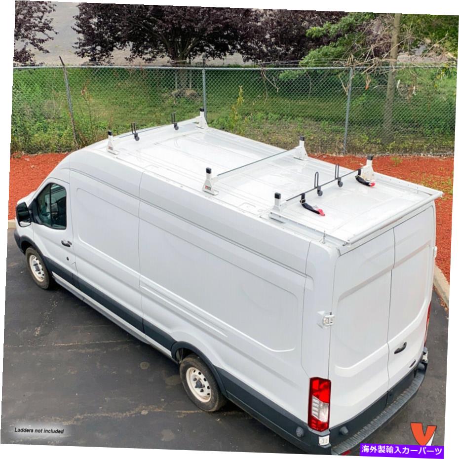 ルーフキャリア H1 3バースチールラダールーフラックw/ローラーフィット：フォードトランジットハイルーフ2015-on H1 3 Bar Steel Ladder Roof Rack w/Roller Fits: Ford Transit High Roof 2015-On【並行輸入品】｜Us Custom Parts Shop USDM