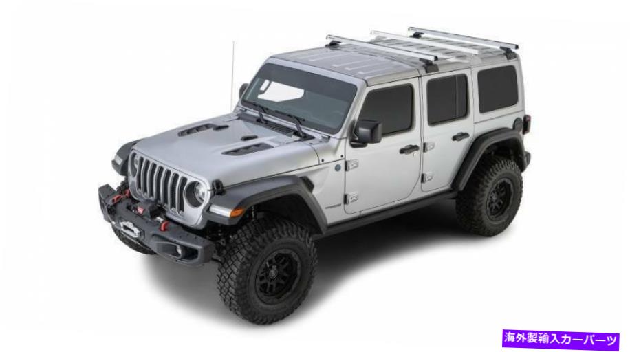 ルーフキャリア Rhino Rack 18-20フィットジープラングラーJL 4DRヘビーデューティRCLシルバー2バールーフラック Rhino Rack 18-20 Fits JEEP Wrangler JL 4dr Heavy Duty RCL Silver 2 Bar Roof Rack【並行輸入品】
