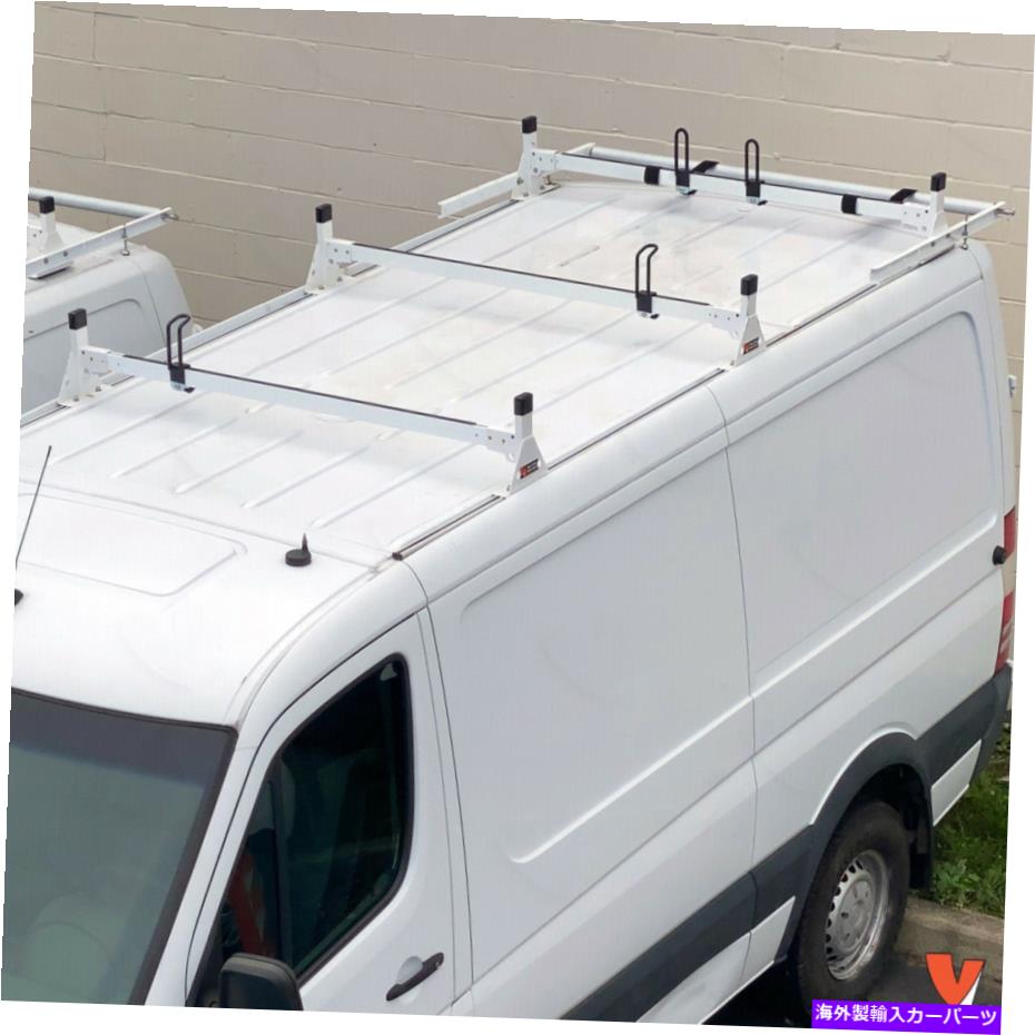 ルーフキャリア H1 3バーアルミニウムラダーラックw/ローラーフィット：メルセデススプリンターロールーフ2007-on H1 3 Bar Aluminum Ladder Rack w/Roller Fits: Mercedes Sprinter Low Roof 2007-On【並行輸入品】