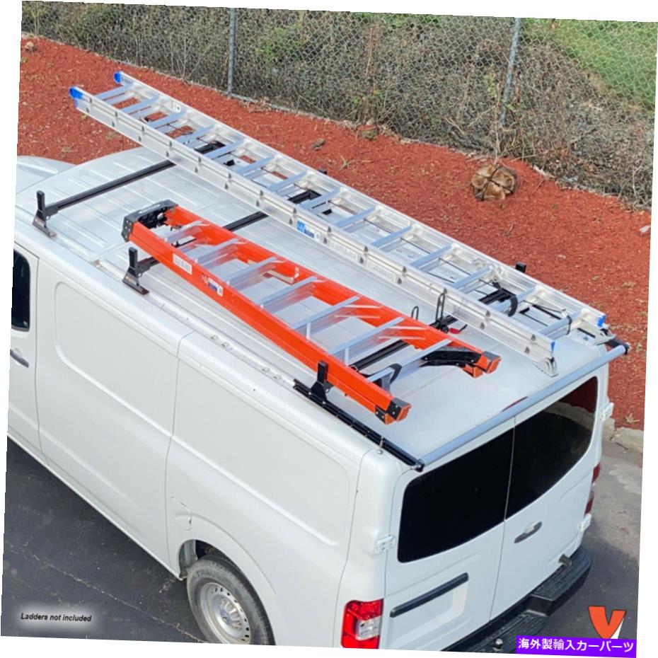 ルーフキャリア H1 3バーアルミニウムラダールーフラックw/ローラーフィット：日産NV低屋根2012-on H1 3 Bar Aluminum Ladder Roof Rack w/Roller Fits: Nissan NV Low Roof 2012-On【並行輸入品】