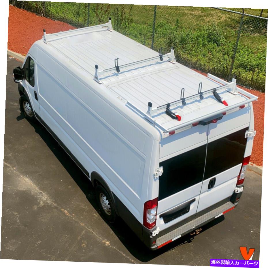 ルーフキャリア H1 3バーアルミニウムラダールーフラックw/ローラーフィット：ラムプロマスターハイルーフ2014-オン H1 3 Bar Aluminum Ladder Roof Rack w/Roller Fits:RAM ProMaster High Roof 2014-On【並行輸入品】