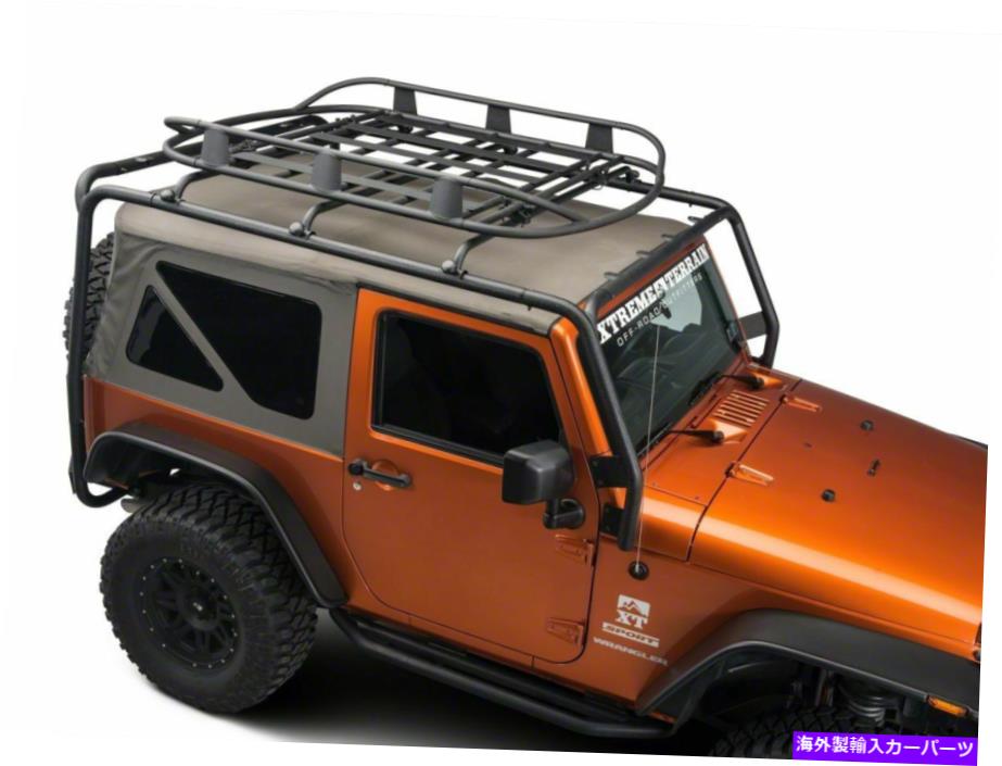 ルーフキャリア バリケードルーフラックバスケット。テクスチャブラック（07-22ジープラングラーJK＆JL） Barricade Roof Rack Basket; Textured Black (07-22 Jeep Wrangler JK & JL)【並行輸入品】