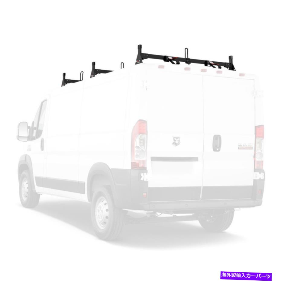 ルーフキャリア vantech H1 3バーアルミニウムはしごルーフラック、フィット：Ram Promaster 2013-on Black Vantech H1 3 Bar Aluminum Ladder Roof Rack, Fits:RAM ProMaster 2013-ON Black【並行輸入品】｜Us Custom Parts Shop USDM